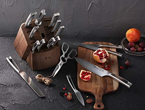 Cangshan TN1 Series 1021974 Swedish 14C28N Steel Forged 17-Piece Knife Block Set, Walnut - Image 4