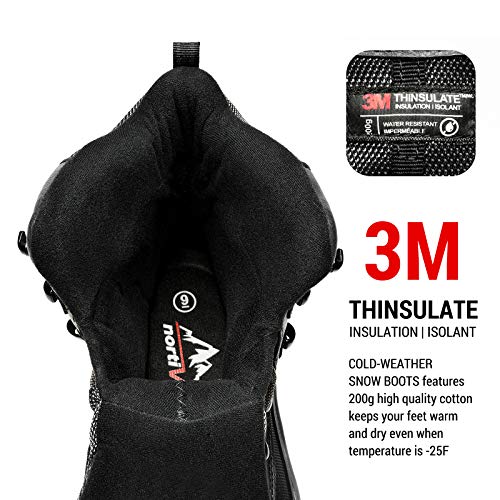 NORTIV 8 Men's Insulated Waterproof Construction Rubber Sole Winter Snow Ski Boots2