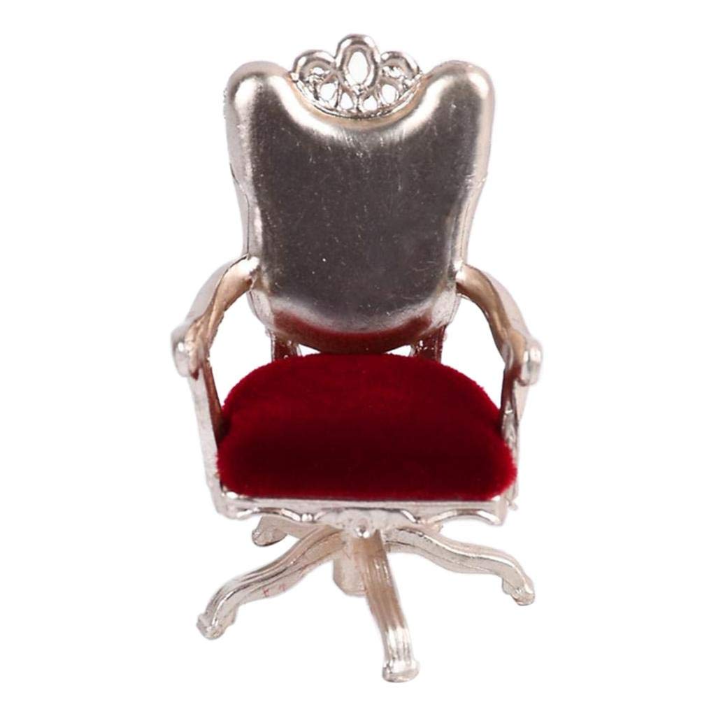 UJEAVETTE® 1/25 Scale Chair Dollhouse Furniture Vintage Miniature Chair Plastic Model