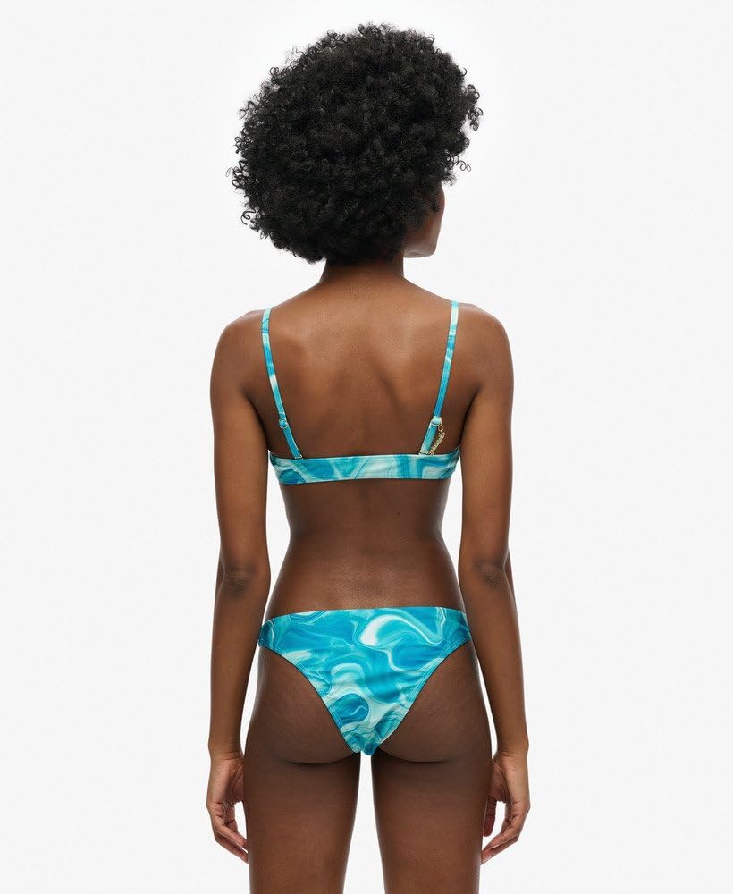 Superdry Damskie wyrafinowane majtki bikini z nadrukiem