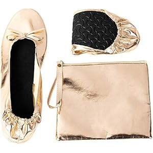 Foldable Ballet Flats – Women’s Portable Ballerina Roll up Shoes