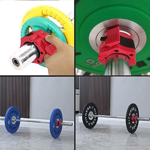 A Pair of 50mm 2 inch Olympic Bar Collars,Barbell Collars,Quick Release Pair of Locking 2" Olympic Bar,Weightlifting Collars,Locking Standard Bar Weight Plates Collar Clips - Image 6