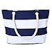AIYoo Large Beach Bag with Inner Zipper Pocket and Rope Handle,Canvas Tote Bag for travel,Shopping,Beach,Waterproof Women Shoulder Bag