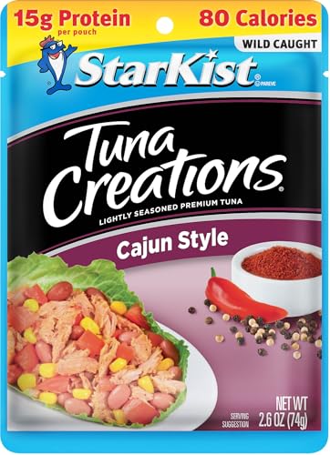 Image of StarKist Tuna Creations Cajun Style Pouch (2.6 oz - 1 Pack) Wild Caught, High Protein Shelf Stable Seafood, Gluten Free, Soy Free, No Draining, Ready to Eat for Salads and Sandwiches