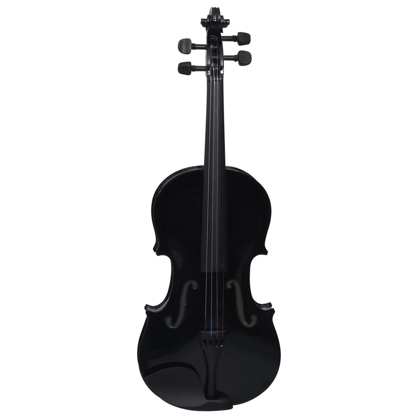 Brokky Violino Acustico Set 4/4 Nero con Arco e Mentoniera, per Principianti Adulti Studenti