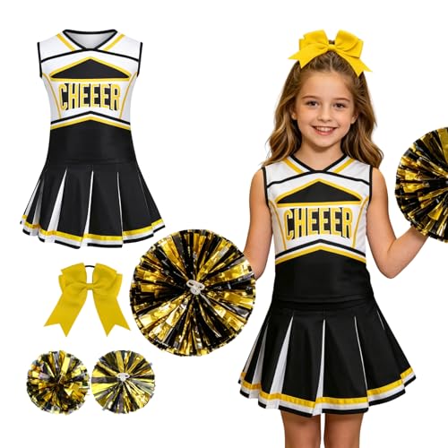 Colorful House Cheerleader Costume for Girls Cheerleader Uniform Outfit Child Cute Cheerleading...