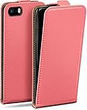 HOCHWERTIG VERARBEITET: Saubere Nähte, weiche Kanten und präzise Ausschnitte - Das hochwertige Kunstleder der iPhone SE (2016) / 5s Mobil-Telefonhülle ist extrem kratzfest, robust und pflegeleicht