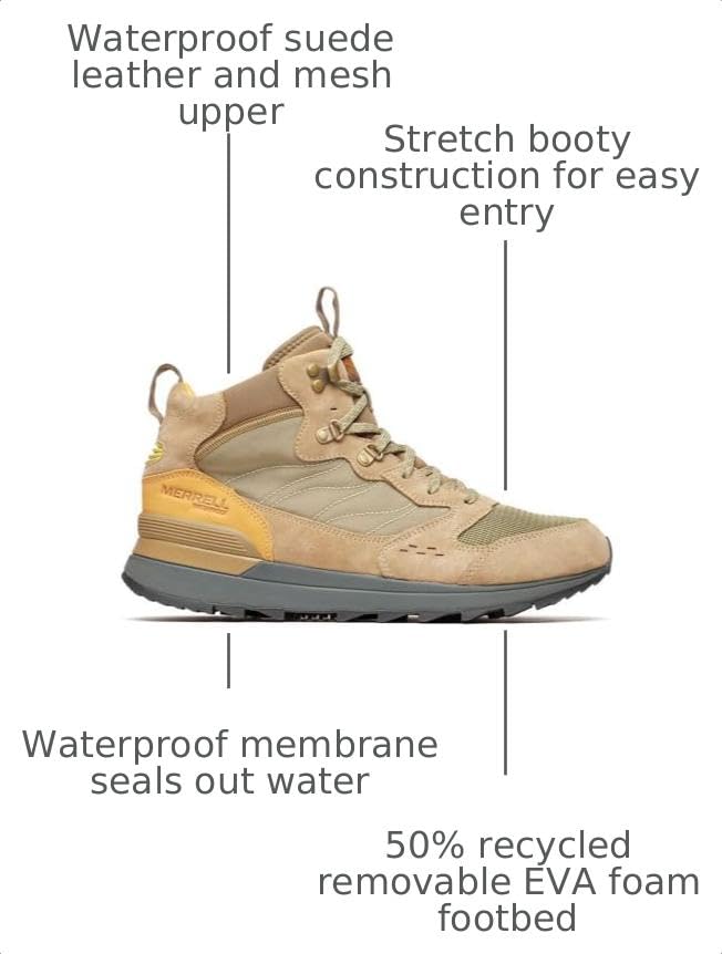 Image of Merrell mens Alpine 83 Sneaker Recraft Mid Waterproof