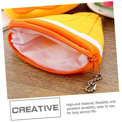 BESTOYARD 4Pcs Cute Cartoon Fruit Coin Purse Set - Portable Plush Wallet for Coins Keys and Credit Cards Ideal for Kids and Daily Use4