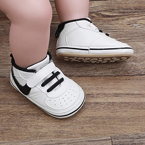 Image of Clowora Unsex Baby Shoes Boys Girls Infant Sneakers Non-Slip Soft Rubber Sole Toddler Crib First Walker Lightweight Shoes