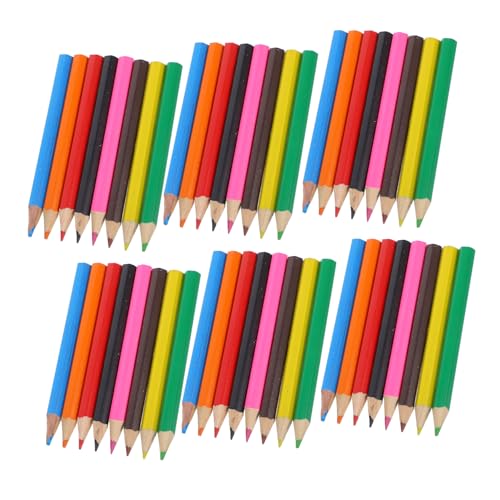 POPETPOP 48 piezas Lápices de Colores Cortos y Mini de Madera Hexagonales Resistentes la Decoloración para Dibujo Artístico Detallado Bocetos Ilustraciones y Diseño Profesional