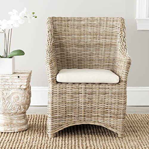 Safavieh Home Collection Ventura Brown And White Washed Arm Chair #TOP2