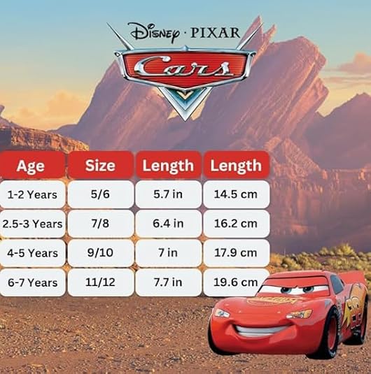 Josmo Kids Cars Clog Sandal Waterproof Slip-On Slides for Boys Lightning McQueen Closed Toe Clogs with Backstrap Sizes: 5-10 Toddler 11-12 Little Kid