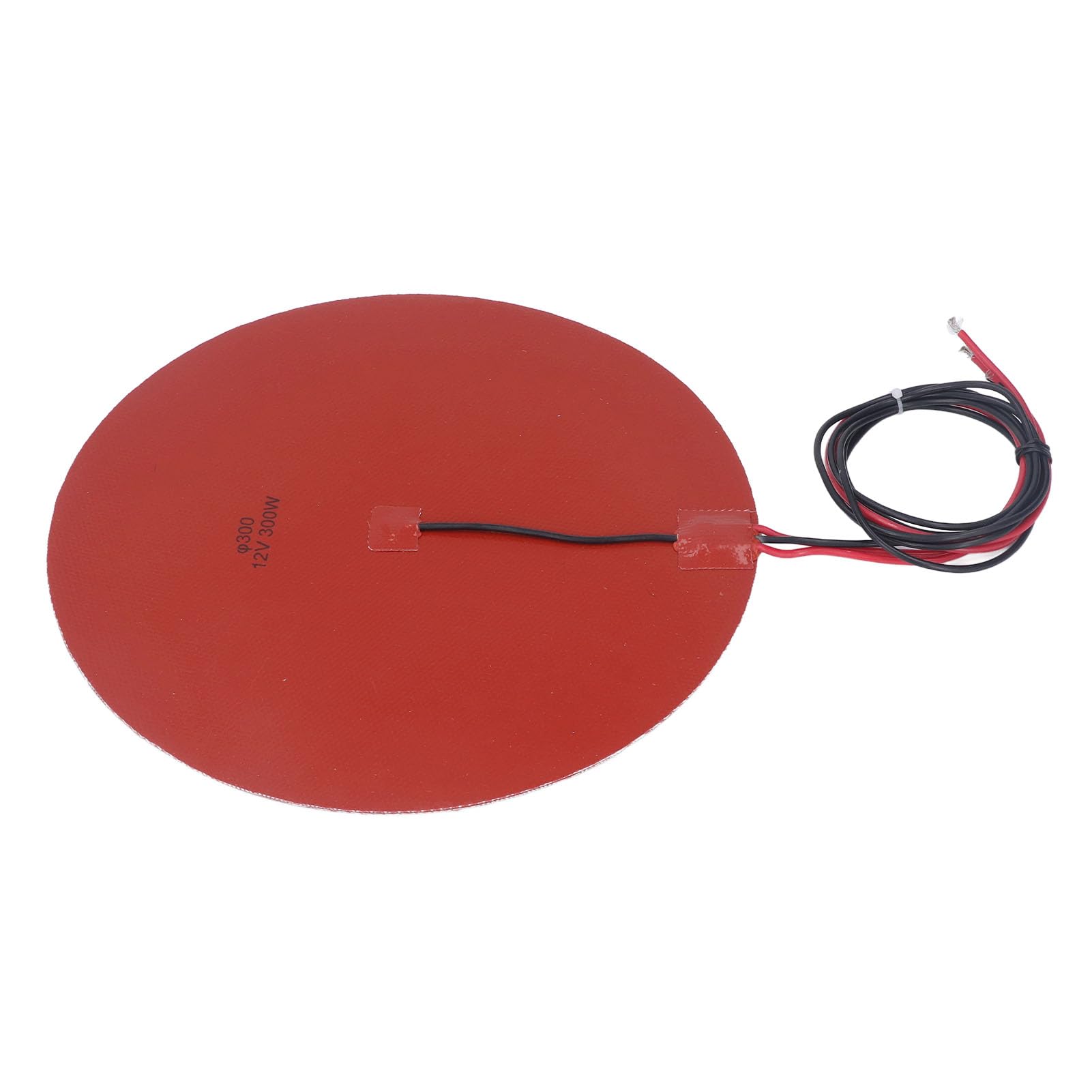 Almohadilla calefactora de silicona de 300 W, alfombrilla calefactora de alta temperatura con termistor de 100 K para cama caliente de impresora 3D, 300 mm de diámetro, cal (12 V CC)