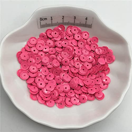 Lentejuelas de PVC con copa de Color sólido de 10g y 6mm, lentejuelas brillantes para ropa, sombrero, zapatos, accesorios hechos a mano para niños DIY