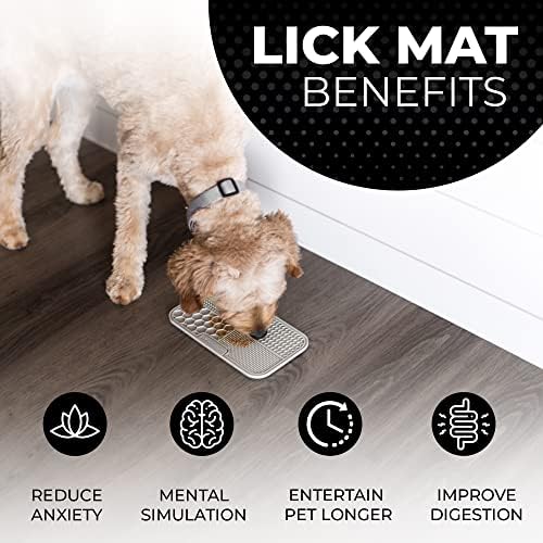 Pup Tradition Canine Lick Mat for Canines, Feeding Pad for Anxious Pets Plus 4 Completely different Puzzles for Mind Stimulation, Helps Psychological, Dental, and Digestive Well being, Chew Resistant and Heavy Responsibility 4 51L 4sETg L. AC