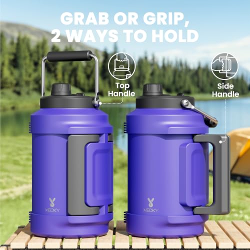 Image of Meoky 1 Gallon Insulated Water Bottle, 128 oz Stainless Steel Water Jug