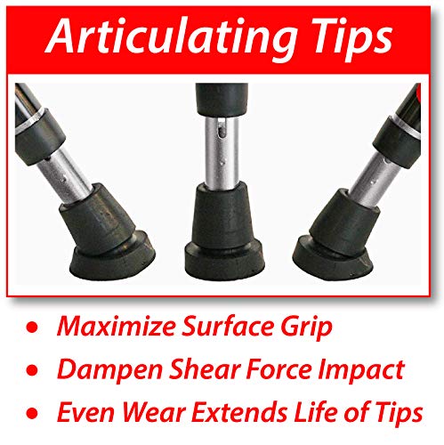 in-Motion Pro Ergonomic Foldable Crutches (Short (4'6" - 5'6"), Black) - Thumbnail 5
