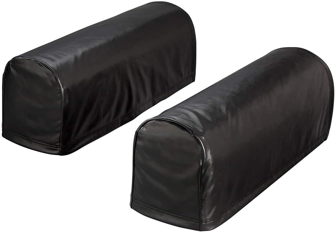 SK.Royal Faux Leather Arm Rest Covers Black – Set of 2, 25 1/2" L x 6 1/4" W x 8 1/2" H