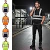 DURUS WORKWEAR High Visibility Short Sleeve Reflective Polo Shirt - Certified to BS EN471 Class 2:2 - Safety Security Workwear T-Shirt - Breathable Top in Plain & Two-Tone Contrast Colours Black #1