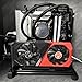 PC Test Bench Motherboard Case, Aluminum Open Frame Computer Case Rack Bracket, Support ATX Computer Case and 180 Water-Cooled,DIY Creative Personality Motherboard Chassis Set, Vertical Overclocking
