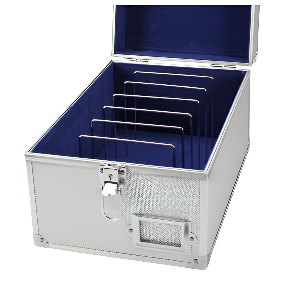 SAFE 163 CASO ALU Estuche para Monedas de colección - Ideal para Sus Juegos de Monedas cuadradas Monedas de Euro KMS de los Bancos centrales y Mucho más.