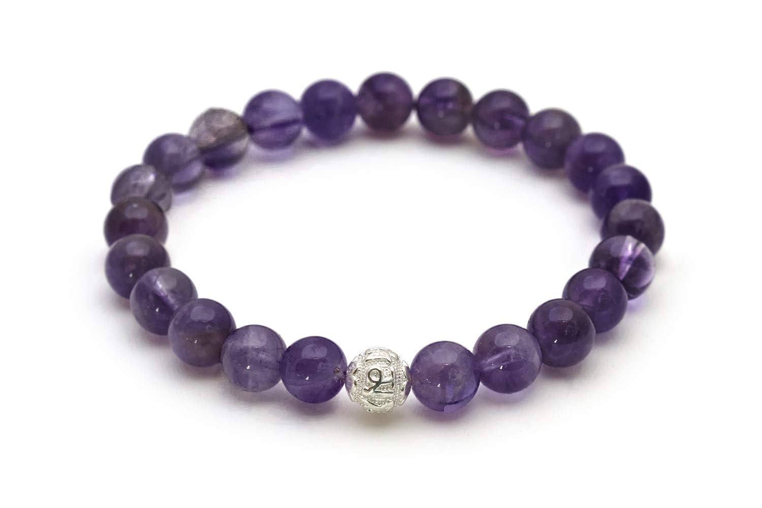 BERGERLIN 925 Naturstein Armband - Naturstein geprüft in Deutschland, mit 925 Sterling Silberperle, Naturstein Perlen und Echtheitszertifikat - für Damen und Herren
