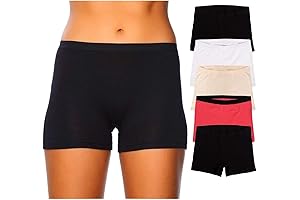 evari Women's 100% Combed Cotton Boy Shorts Underwear