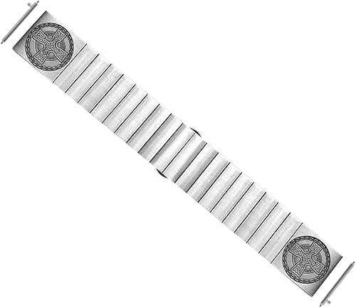 NICKSTON Correa grabada compatible con Samsung Watch 3 de 1.57 pulgadas, Galaxy Watch de 1.65 pulgadas, Gear S3 Frontier Classic Silver acero