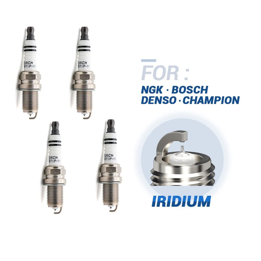4 sztuki Iridium świece zapłonowe K6RTIP-11, zamiennik do K20PR-U11 do XP3923 do BKR6E-11 PFR6J11 PFR6N-11 IFR6E11, świeca zapłonowa, solidny terminal