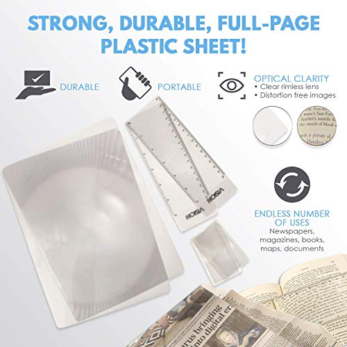Magniset Labs PM-1 Premium 2-Pack Full Page Magnifier Set By Magniset – Fresnel Lens Plastic 7.5 Inch X 10 Inch Magnifying Sheet thumb #2