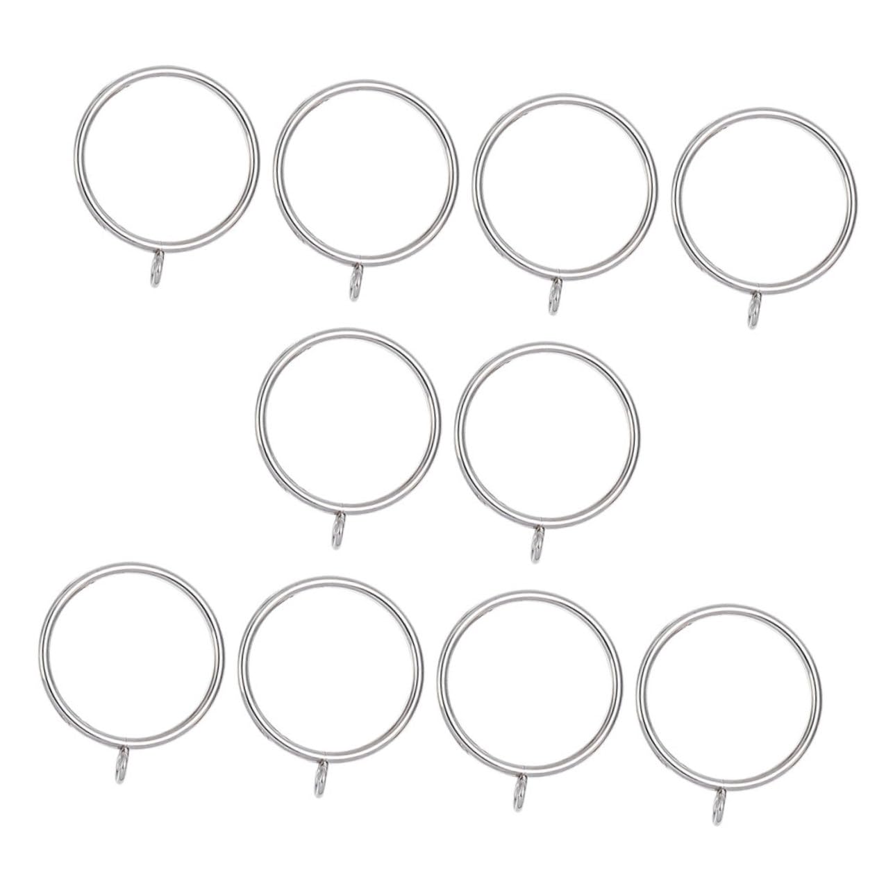 GOOHOCHY 10Pcs Stainless Steel Shower Curtain Rings Hooks for Easy Hanging Bathroom Curtain Accessories Flexible and Sturdy Design for Long Term Use