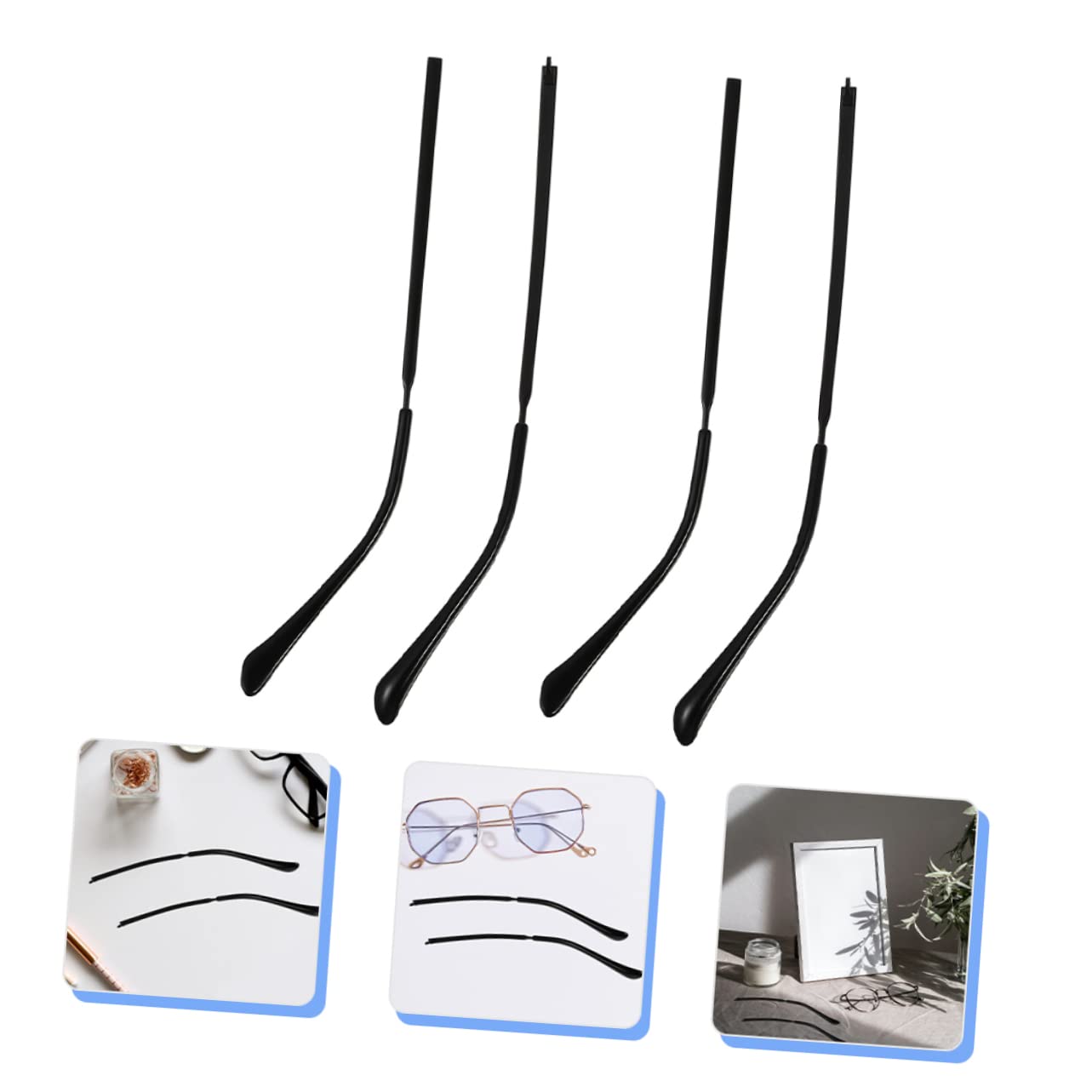 Didiseaon 10 Paires Jambes De Lunettes Remplacement Du Bras De Lunettes Remplacement Des Branches De ement De La Charnière De Extrémités Des Branches Black Métal