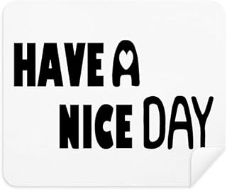 English Quote Design Nice Day Cleaning Cloth Screen Cleaner 2pcs Suede Fabric