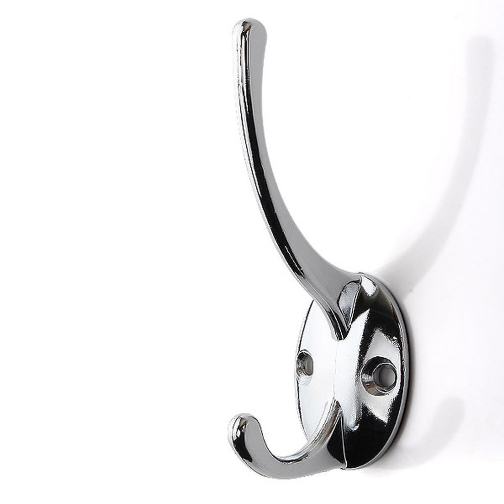 UJNHGQ 5pcs/lot Zinc Alloy Bronze Clothes Hangers Wall Hooks Coat Bag Hat Hanging Hooks Bathroom Kitchen Anitque Racks with Screws,116 Silver,1