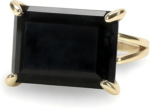 Anillo de ónix negro de estilo clásico, impresionantes anillos de piedras preciosas, joyería hecha a mano para mujer, moda, declaración, compromiso,