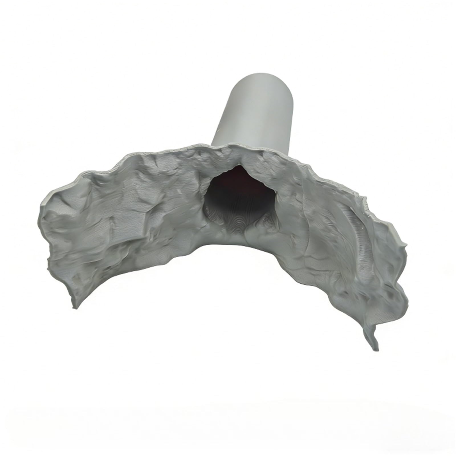 QuxetlRyz Aquarium Tunnel Decoration Reptile Aquatic Dual-Use Cave Tunnel Hideout Decor for Gecko Crab Fish Shrimp Aquarium Terrarium Land Water Landscape(Grey,S 130x155x50mm)
