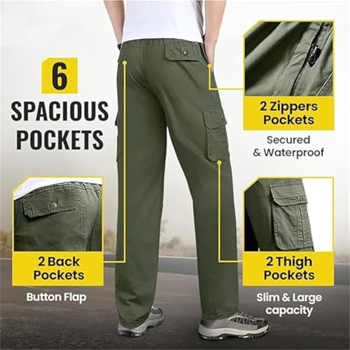 Adorlina Flex Cargo Pants for Men, Flexrover - Ultra Comfort Flex Fit Multi-Pocket Durable Pants, Flexrover Pants Men4