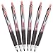 Uni-ball Signo 207 Retractable Gel Ink Rollerball Pens, Medium Point 0.7mm, Pack of 6 (Red)