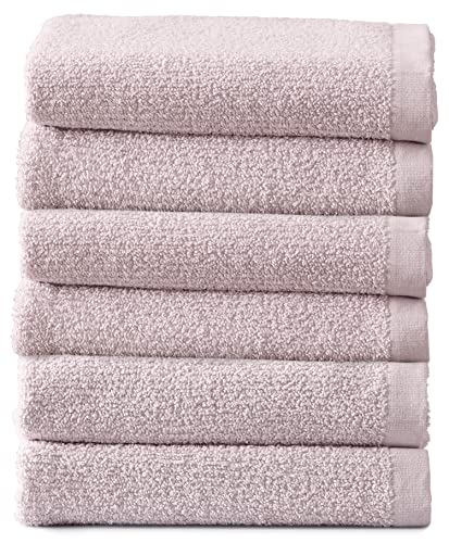 Ny Loft 100% Cotton Quick Dry Hand Towel Set | Textured Bathroom Towels | Highly Absorbent And Durable Hand Towels | Greenwich Collection (6 Pack Hand Towel, Lilac Snow) #TOP14