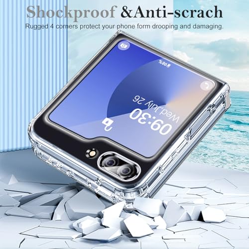 Coque Z Flip 6 transparente en silicone flexible avec motif chat discret - 3