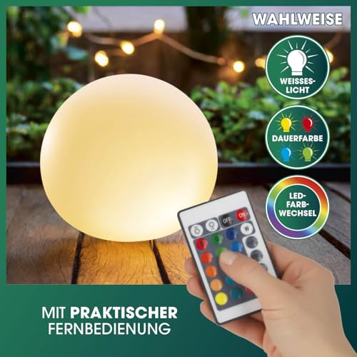 EASYmaxx LED Solarleuchte mit Farbwechsel | Deko Gartenleuchte mit LED Beleuchtung… – Ansicht 6
