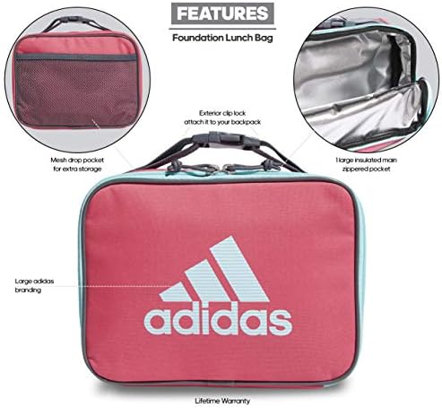 teal adidas lunch bag