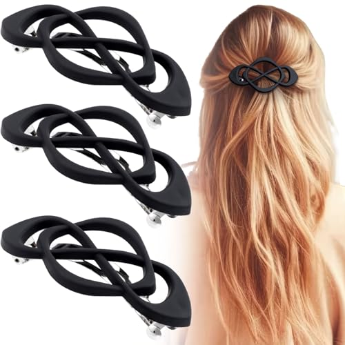 Accessoires de cheveux français Deozu vintage et pinces noires antidérapantes pour femme