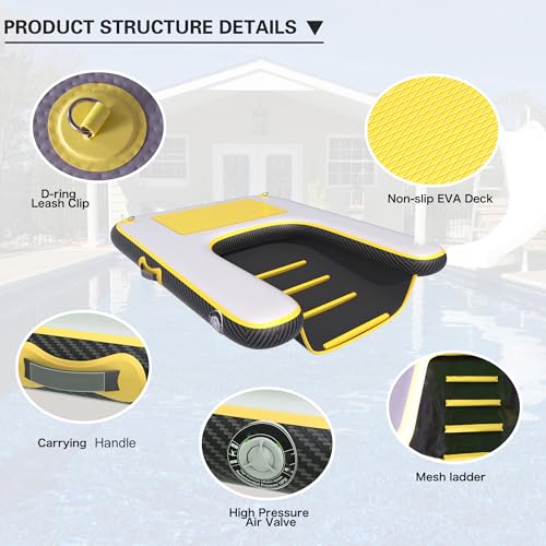 Rampa inflável para cão, bote, doca, escada, esportes aquáticos, plataforma flutuante, piscina anima