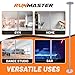 Runmaster Premium Spinning and Static Dance Pole Kit - Portable 45mm Exercise Pole for Club, Party, Home Use - Easy Assembly, Sturdy Steel Construction with Silicone Rubber Protection - Silver