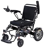 EZ-Pro Rider XL Aviation Approved Electric Powerful Dual 500 Watts Motorized Easy Foldable Lightweight Scooter Wheelchair (Black)