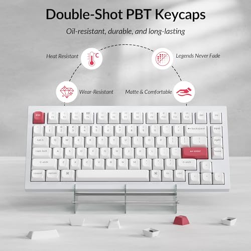 Image of Keychron OSA Profile Double-Shot PBT Keycap Full Keycap Set (141 Keys) - Black on White, Compatible with MX Mechanical Switches, Non-Shine-Through, Fits ANSI Layouts (100%, TKL, 96%, 75%, 65%, 60%)