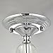 Saint Mossi Semi Modern Flush Mount Ceiling Chandelier, 3-Lights K9 Crystal Ceiling Light Fixture for Dining Room, Livingroom, Bedroom, H11 x D15.4, Chrome Finish
