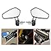 Produktbild LTC ® 2er Universal 7/8" Motorrad Rückspiegel Lenker 360 ° drehbar & Winkel Verstellbare Außenspiegel Lenkerspiegel Aluminium Schwarz
